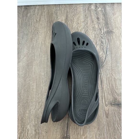 Crocs Kadee Ballet Flats Womens Size 6 Sling Back Closed Toe Comfort Shoes Black - Picture 3 of 4